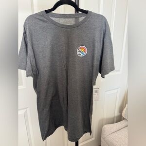 Quiksilver Gray Short Sleeve Into the Valley Tee Classic Crew Neck